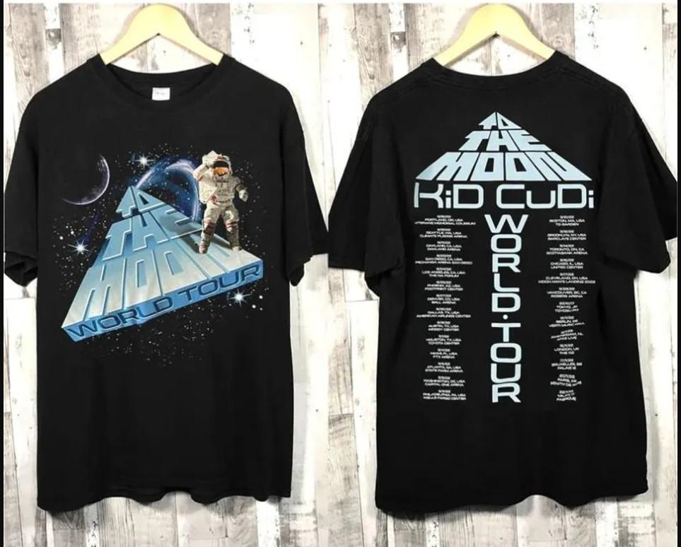 Kid Cudi To The Moon World Tour 2022 T-shirt size S-5XL XL