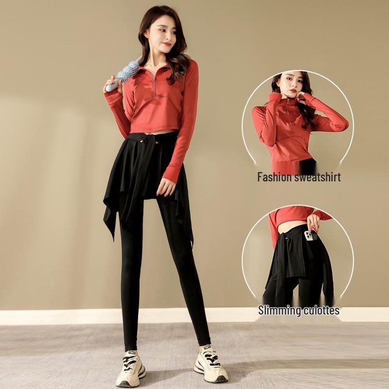 High-Quality Women's Two-in-One Yoga Skirt-Pants for Fitness and Running