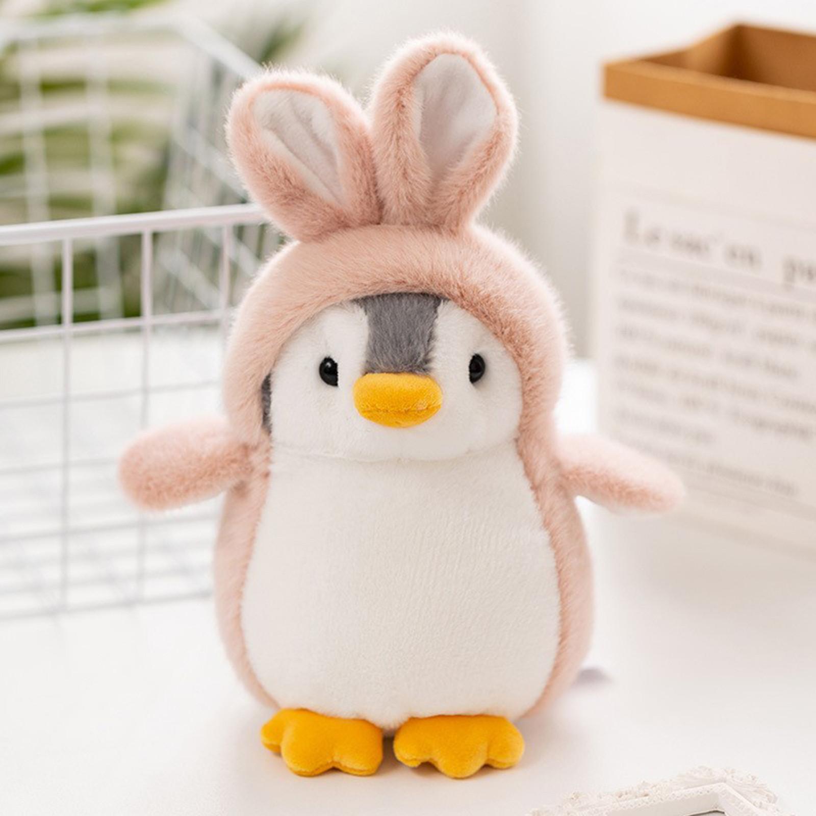 

Cartoon Dolls Children s Gift Soft And Cute Cross Dressing Penguin Plush Toy, Birthday Gifts,1pc,7.8inch One Size розовый