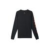Jordan Logo Print Knit Crew Neck Pullover Long Sleeve T-Shirt Men Tops Black Team-Orange FZ1990-010