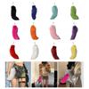 Plush Faux Hair Foxes Tail Keychain Elegant Keyrings Charm with Foxes Tail Pendant Fashionable Keychain Decorations