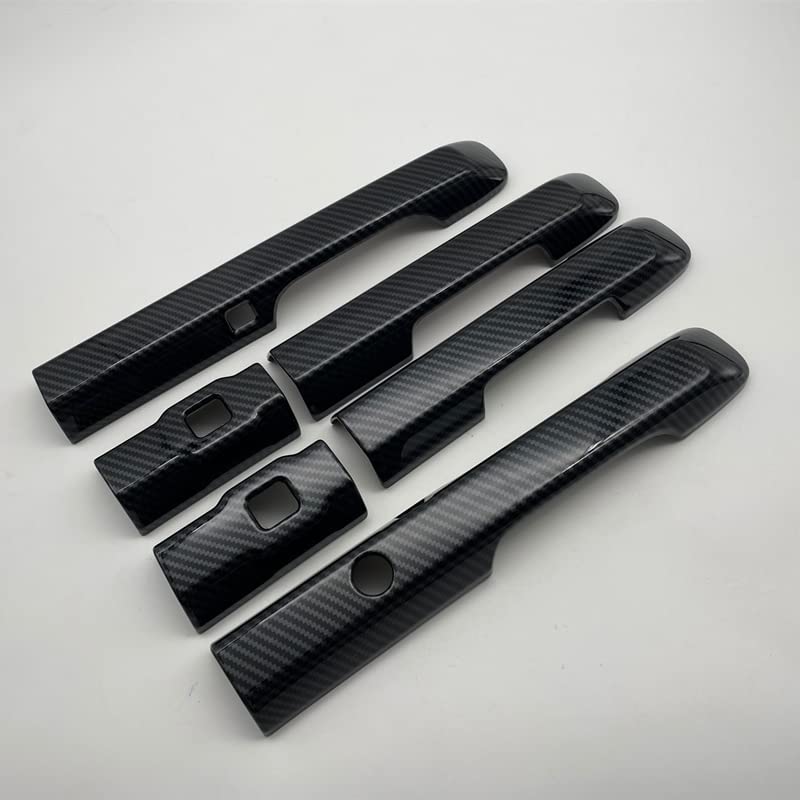 OKAYOHINN Carbon Fiber Door Handle Covers for the New Step Wagon RP Series Carbon Fiber Style ABS Garnish for Exterior Protects Against Nail Scratches