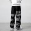 American High Street Tassel Stitching Wide-Leg Men's Jeans, Large Size