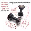Almofada de Assento para Máquina de Remo de 60'' de Largura e Trilho com Roldana com Roda para Treinador Abdominal