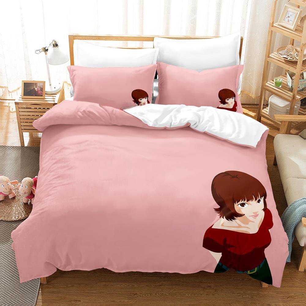 

New Paprika Movie Bedding Set Single Twin Full Queen King Size Bed Set Adult Kid Bedroom Duvet Cover Sets 3D Anime Bed Sheet Set EU single(135x200cm)