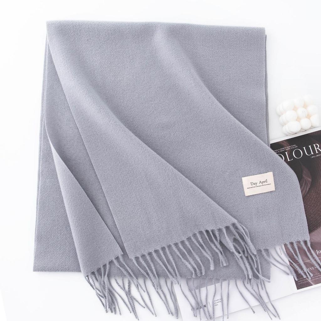 Solid Color, Maillard, Scarf, Ladies', Scarf, Warm Shawl Sunshade and Dust Prevention