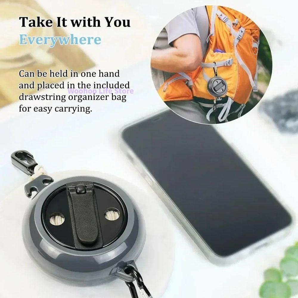 Portable Retractable Clothes Line for Travel Camping Windproof Invisible Outdoor Drying Line No Hole Needed for Business Trip
