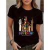 Wo Autismus-Bewusstsein T-Shirt - "Es ist OK, anders zu sein" Puzzleteil und Buntes Händedesign, Schwarzes Lässiges Kurzarm-T-Shirt mit Rundhalsausschnitt,