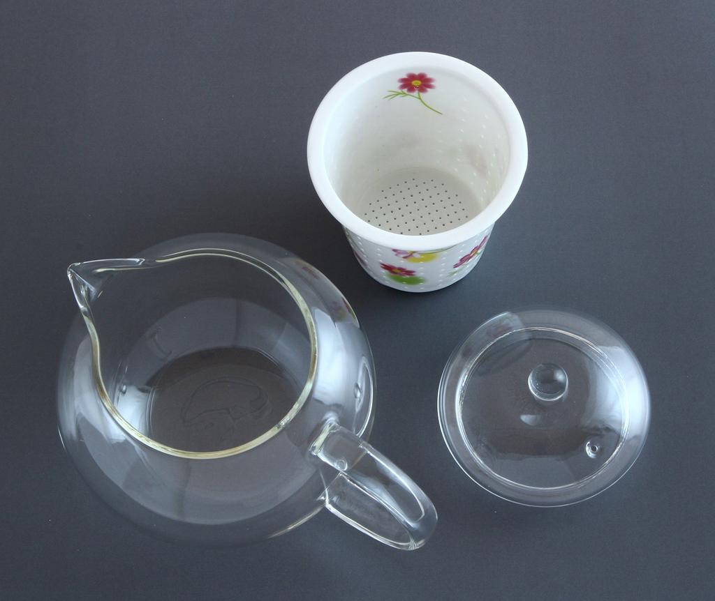 Toyo Ceramics Arita Ware Celandine Glass Stylish Pot, October Birth Flower, Cosmos, FC-550C