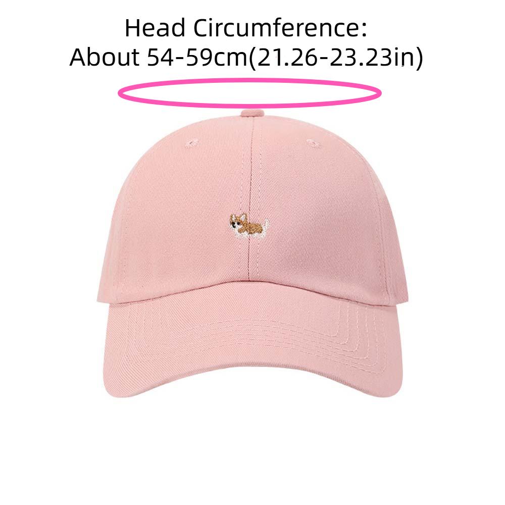 Trendy Dog Women Baseball Hat Breathable Cotton Men Sunshade Hat Embroidered Pattern Thin Embroidered Peaked Cap Spring