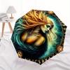 Enchanted Fantasy Art Print: Mystical Woman with Long HairUmbrella, Portable 3-Fold Compact Umbrella for Men & Women Gift