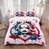 3pz Harley Quinn, Set Biancheria da Letto Clown, Copripiumino e Federe in Morbido Poliestere Lavabile in Lavatrice Adatto a Tutte le Stagioni & Decorazione Camera degli Ospiti257