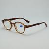 Retro Round Blue Light Blocking Reading Glasses 8337 - Stylish and Versatile for Middle-Aged and Seniors