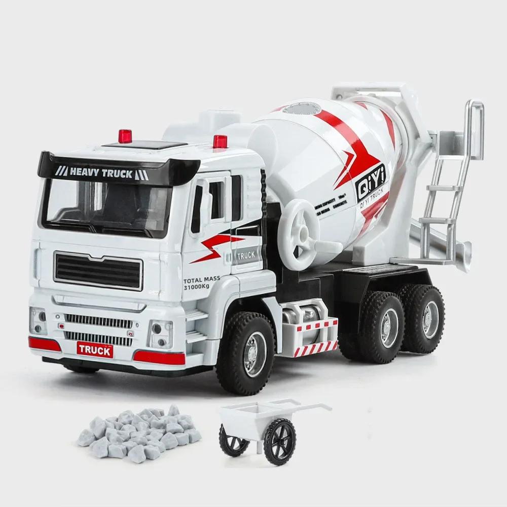 1:40 Legierung Elektrischer Mischwagen Spielzeugautos Diecast Modelle 2 Türen Öffnen Rückzieher Konstruktionsfahrzeug Licht Sound Spielzeug Kinder Geschenke