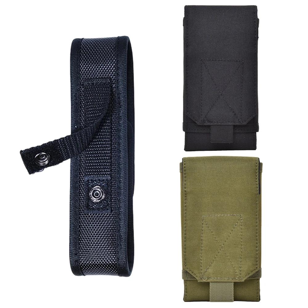 Flashlight Holster Phone Bag Molle Tactical Torch Cover Case Outdoor Tool Bag Nylon Adjustable LED Torch Pouch Fit Waist Pouch