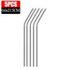 50/5x Stainless Steel Straw 304 Metal Drinking Straw for Party Kitchen Smoothie Milkshake Cocktail Hot Drinks Straight and Bent
