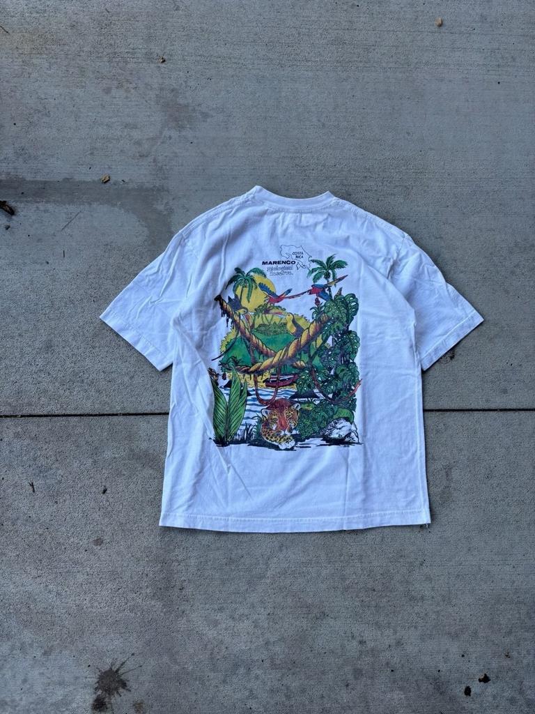 Vintage Marenco Biological Reserve Costa Rica Staff Graphic T-Shirt White
