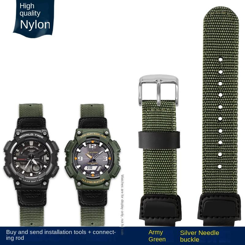 Per Casio AQ-S810W AEQ-110W MCW-200 cinturino da polso in tela di nylon sportivo 16mm 18mm cinturino per orologio cinturino da polso sportivo da uomo
