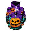 Autumn 3D Pumpkin Ghost Printed Hoodies Fashionable Casual Sports Long Sleeved Men's Hooded Sweatshirts