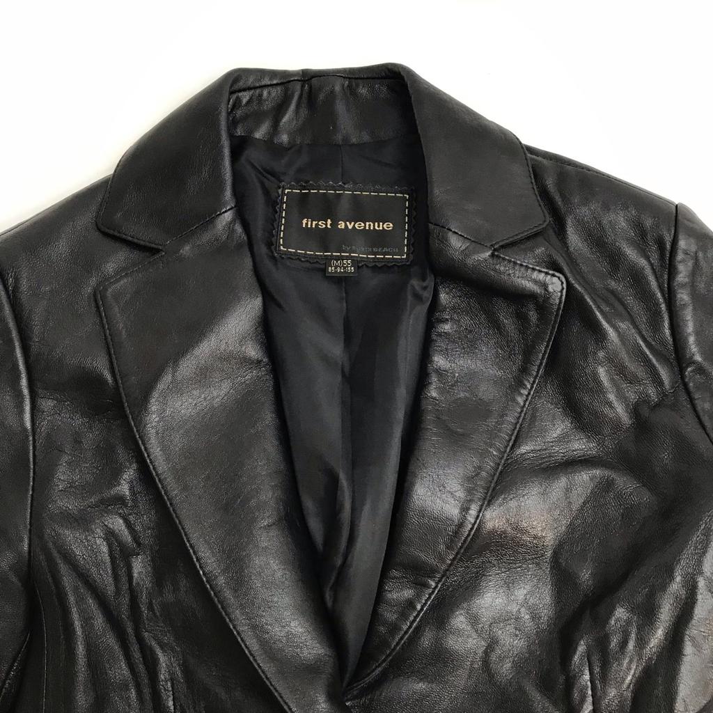 First Avenue Sheepskin Leather Tailored Jacket [Women M/Black] Korea(USED)