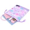 COLORFUL CANDY STYLE Drawstring Lunch Gussetless Name Unicorn Fantasy Set of Cute for Elementary Lunch Bags, Medium, (with Tag), Water-Repellent,