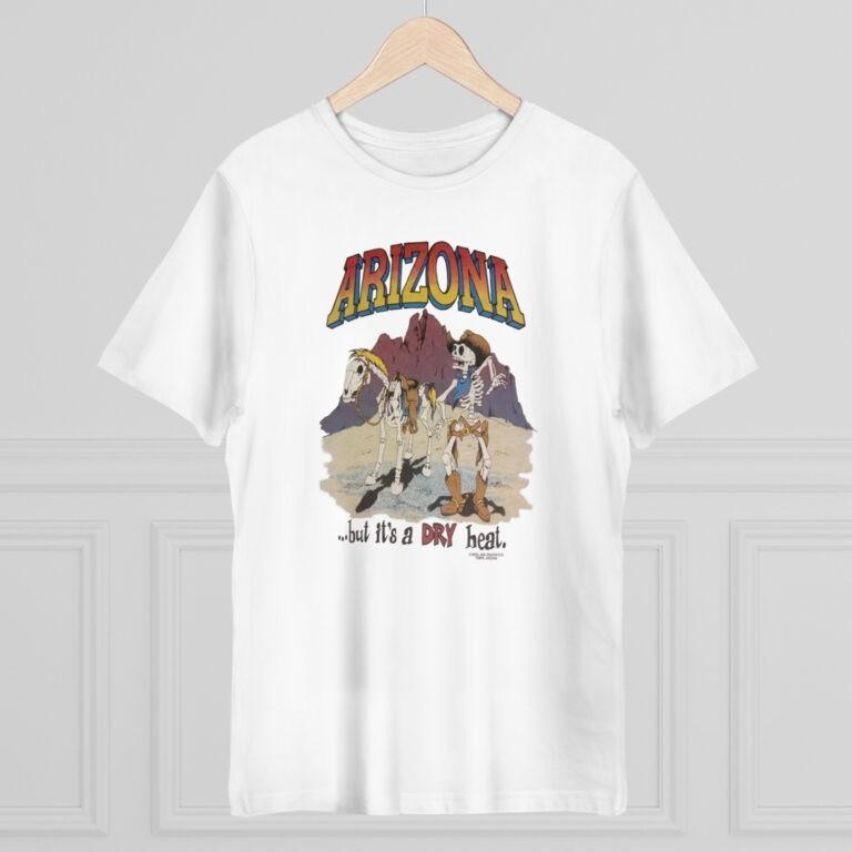 Retro 1991  But It’s a Dry Heat  Cartoon Dead Cowboy Skeleton Unisex Tee S-5XL Unisex T-Shirt XL