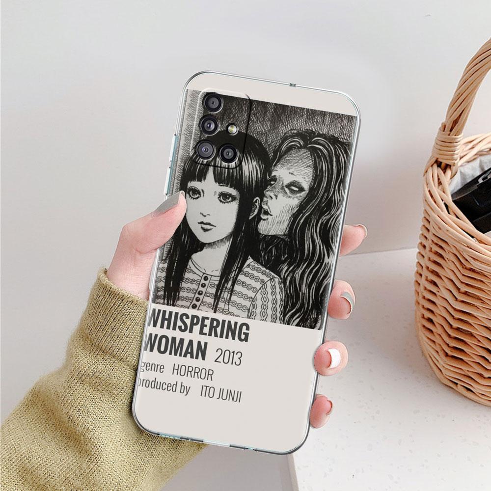 Soft Phone Case For Samsung Galaxy A51 A21s A71 A12 A31 A52 A41 A32 A02s A11 A72 A52 Clear Back Cover Funda Junji Ito Tomie Tees