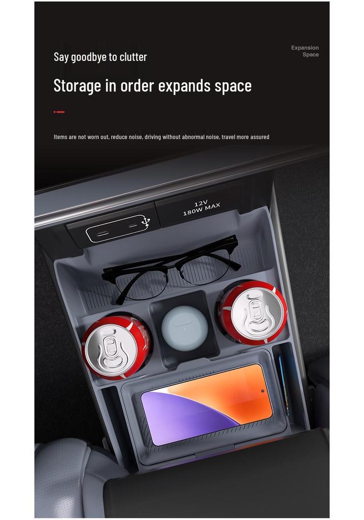 Xiaopeng G6 Center Console Storage Box & Glasses Organizer - Fits 25 Models