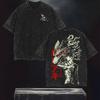 Manga Chainsaw Man Aki Hayakawa T-shirt Vintage Washed Oversized T Shirt Men Women Clothes Cotton Short Sleeve Tee