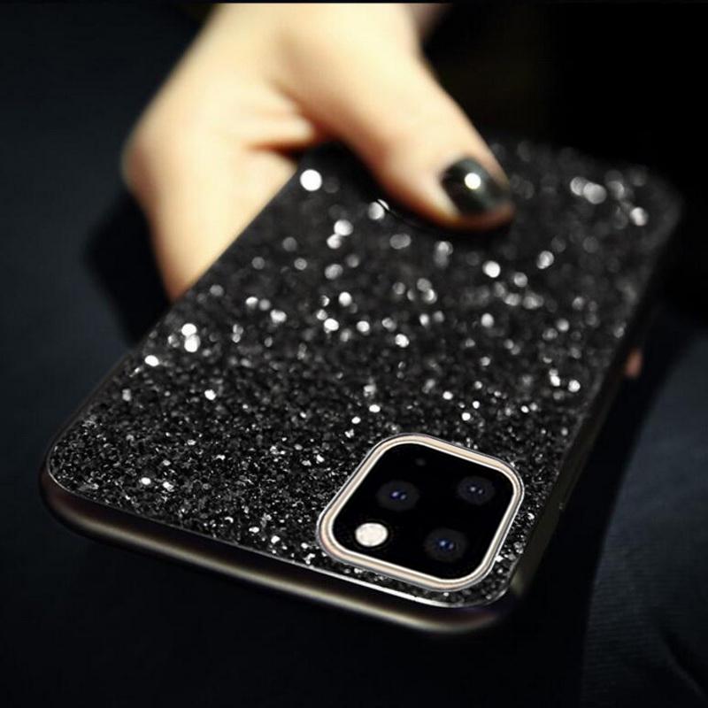 Glitter Rhinestone Phone Case for iPhone 16 15 14 Pro Max 13 12 11 Pro Max 8 XS XR 11 17 Pro Max Soft TPU Protector Diamond