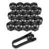 19 Mm Nut Cap, 20 Pieces 19mm Bolt Nut Cover, Hexagonal Protection Caps for Wheel Nuts, Black