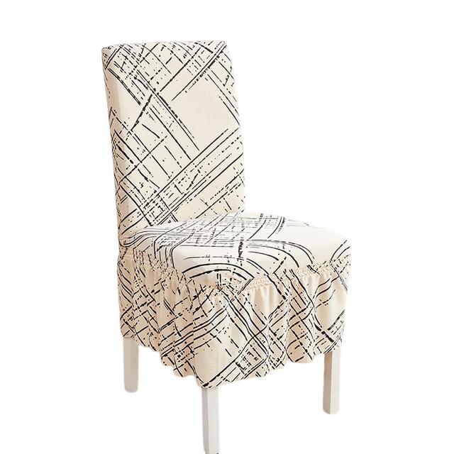 

Чехлы на обеденный стул из эластичного спандекса, защитные чехлы на сиденье для банкетного стула для отеля и свадебной церемонии, юбка на стул 1 piece