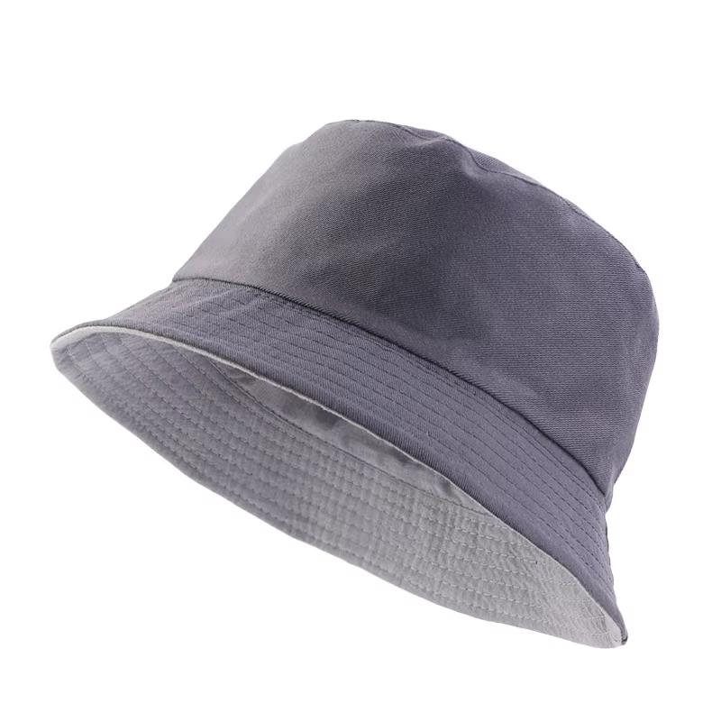 Spring Summer Unisex Solid Color Fisherman Cap Foldable Bucket Hat Outdoor Sunscreen Hat Caps Fashionable Double-sided Basin Hat