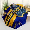 Club Atlético Boca Juniors Print Automatic Umbrella, 8 Rib Iron Frame, Plastic Handle, Suitable for Outdoor Travel &Daily , Ideal Gift
