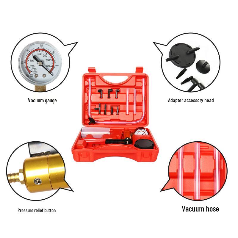 Dual-Use Manual Vacuum Pump and Brake Oil Extractor with Gauge