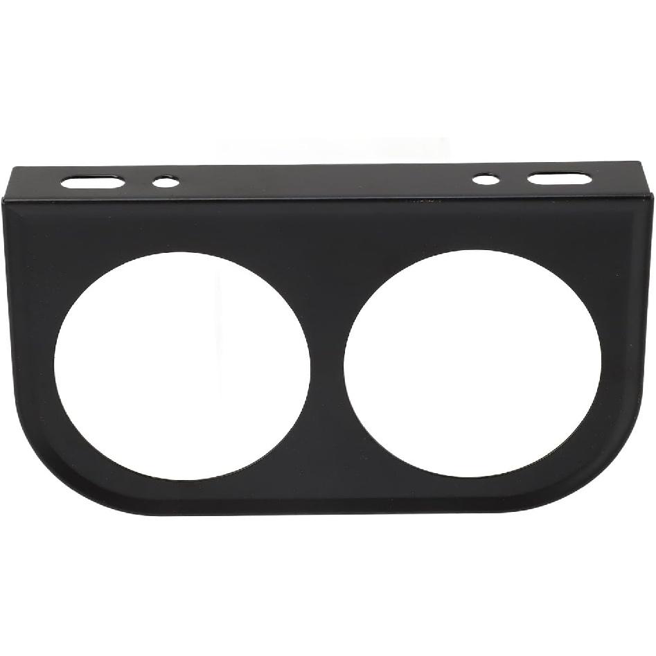 Akozon 2 Hole Gauge Panel, 2 ‑ 1/16 Inch 52MM Universal Metal Car Meter Mount Instrument Panel, Dash Gauge Pod Bracket for Auto, Truck, Boat and чёрный