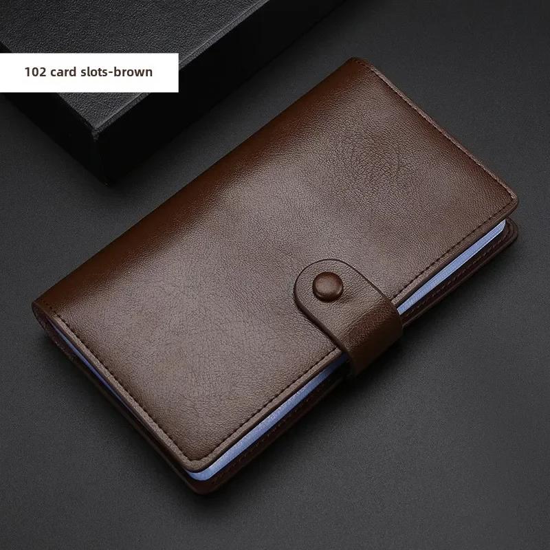 

Extra Large Capacity Leather Card Holder Men Long Style Multi-card Slot Case Leather Credit Card Document Bag Korean Style