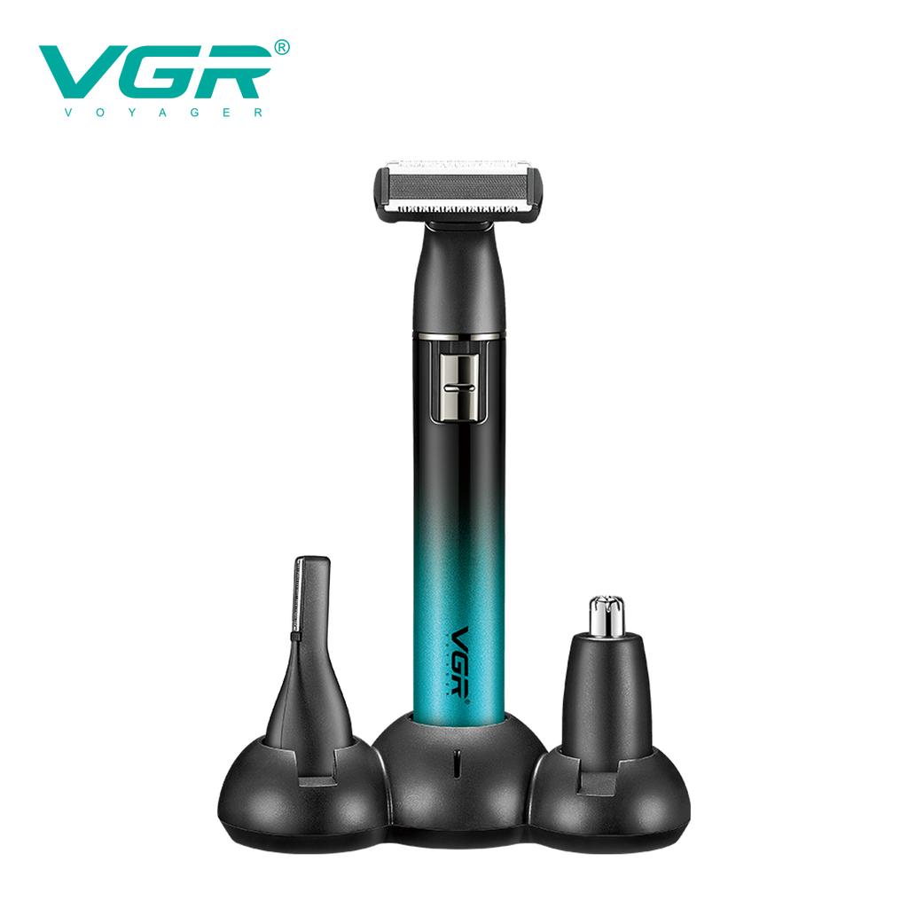 Original VGR V-628 3-in-1 Hair Trimming Set Multifunctional Full Body Hair Remover Ear Nose Hair Bikini Private Area Hair Trimmer Rechargeable Trimmer