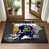 Kylian Mbappe Design Crystal Velvet Rug Soft Decorative Mat for Bedroom Entrance