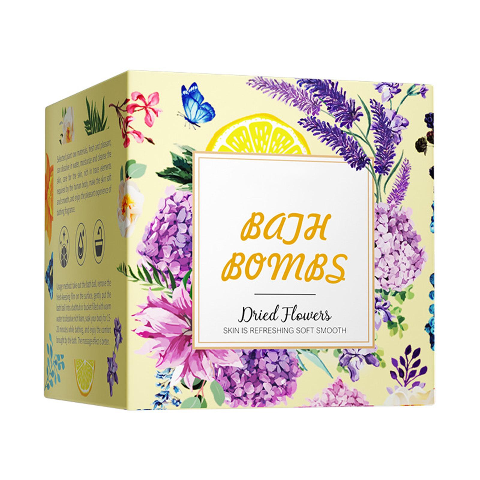 

5PCS Aromatherapy Bath Bombs Set, Herbal & Fruit Scented Fizzies for Moisturizing Bubble Bath, Spa & Hot Tub One Size