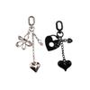 Cute Four-Leaf Clover Heart Keychain Pendant - Small Gift Car Backpack Charm