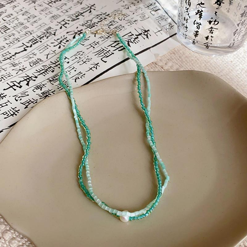 Minimalist Pearl Double Layer Necklace For Women Summer Fashion Jewelry
