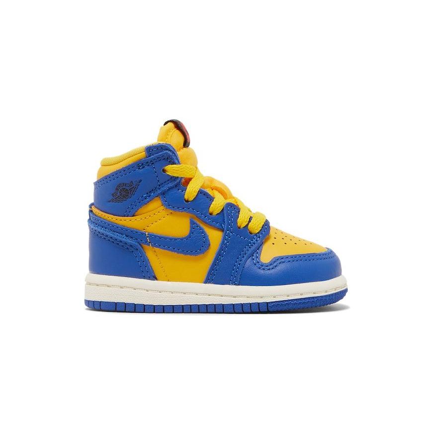 Air Jordan 1 Retro High OG TD Reverse Laney Baby Sneakers Yellow Varsity-Maize Game-Royal FD2598-700