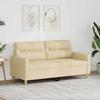 Vidaxl Sofá de 2 Lugares, Creme, 140 Cm, Estofado em Tecido