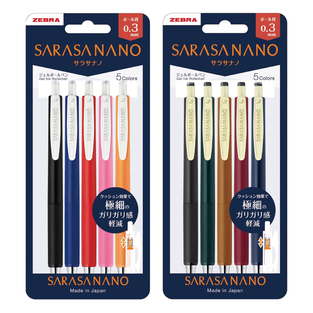 

Zebra Gel Ballpoint Pen Sarasanano 10 Color Set 0.3mm P-JJH72-10C-AZ
