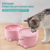 Pet Double Bowl Cartoon Cat Head Shaped Food Bowl Neck Guard Non-slip Cat Water Bowl Pet Accessories