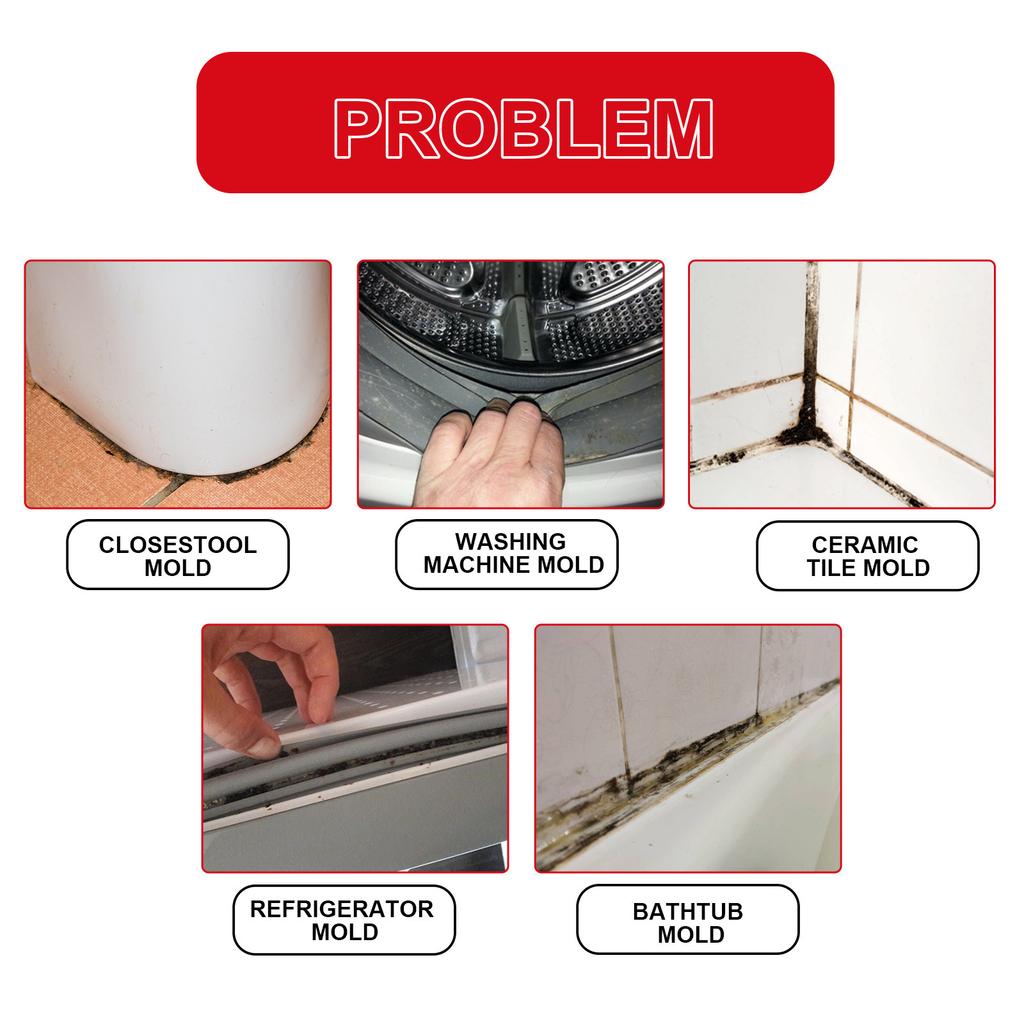 Easy To Use Mold Remover Mold Cleaner Gel Rapidly Eliminate Mold for Washing Machine Refrigerator Strip 1Bottle/2Bottle