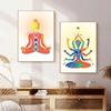 Classic Buddha Yoga Encourage Posters Lotus Posture Meditation Modern Prints Canvas Wall Art Pictures Home Living Room Decor