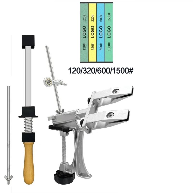 Affilacoltelli Professionale Lega di Alluminio Affilacoltelli ad Angolo Fisso Pietra Diamantata Pietra per Affilare Strumenti da Cucina Macchina Affilatrice Coltelli