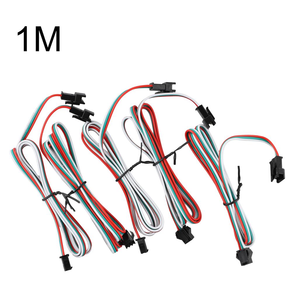 Connection Extension Cable Home WS2812B For LED Strips For WS2811 Male Female Models Wire 1Meter 3 Pin 3.3ft 5Pcs